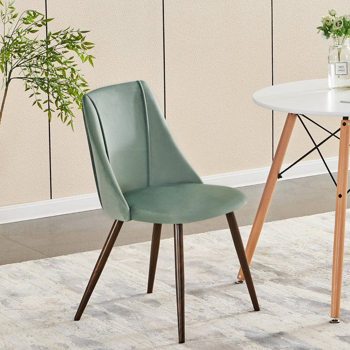 Furniture R Comfortable Upholstered Dining Chairs With Luxury Velvet And Metal Frames