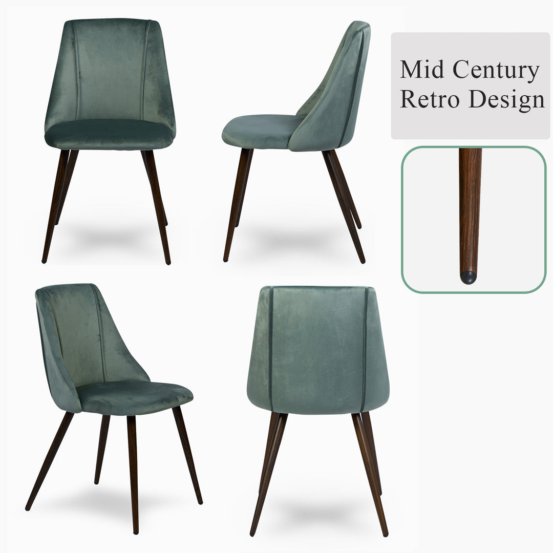 Furniture R Comfortable Upholstered Dining Chairs With Luxury Velvet And Metal Frames