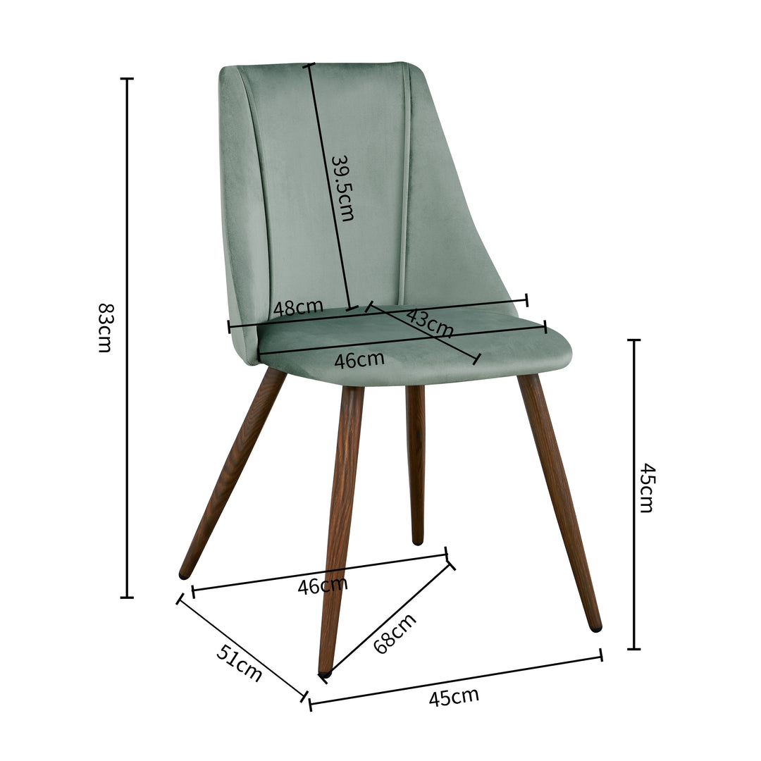 Furniture R Comfortable Upholstered Dining Chairs With Luxury Velvet And Metal Frames