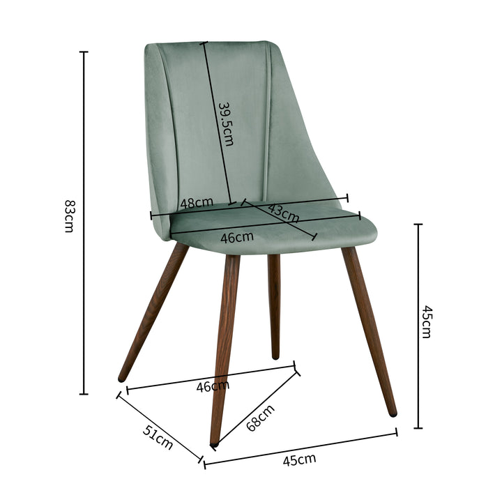 Furniture R Comfortable Upholstered Dining Chairs With Luxury Velvet And Metal Frames