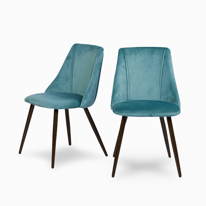 Furniture R Comfortable Upholstered Dining Chairs With Luxury Velvet And Metal Frames