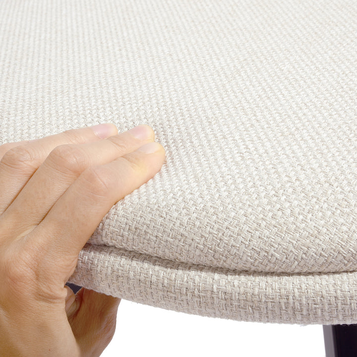 Furniture R Lot de 4 Chaises, Pivotant sur 360° sans Accoudoirs et avec des Pieds Radiaux en Métal, Élégantes pour la Chambre a Coucher et la Salle a Manger, Couleur Crème, Beige, 41 x 46 x 77cm