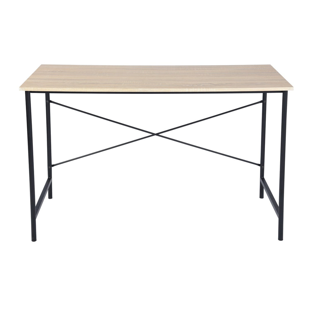 Meuble R Bureau d'ordinateur pratique en bois avec cadre en acier et espace de rangement
