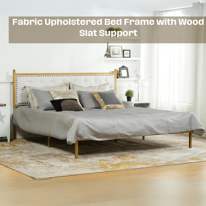 Furniture R Modern Luxury Veleda Upholstery Bed Frame: Simple Yet Stylish Comfort