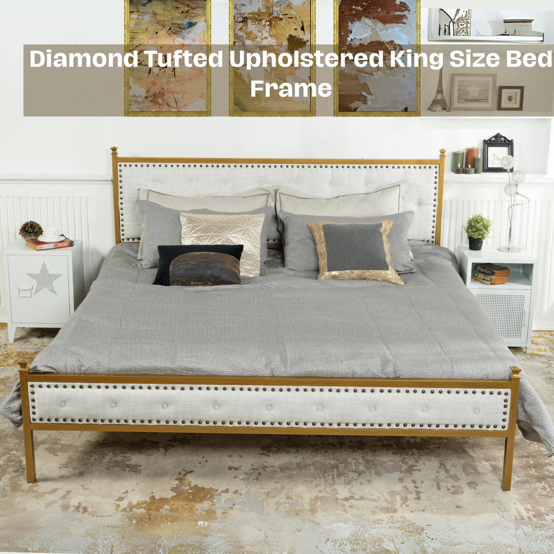 Furniture R Modern Luxury Veleda Upholstery Bed Frame: Simple Yet Stylish Comfort