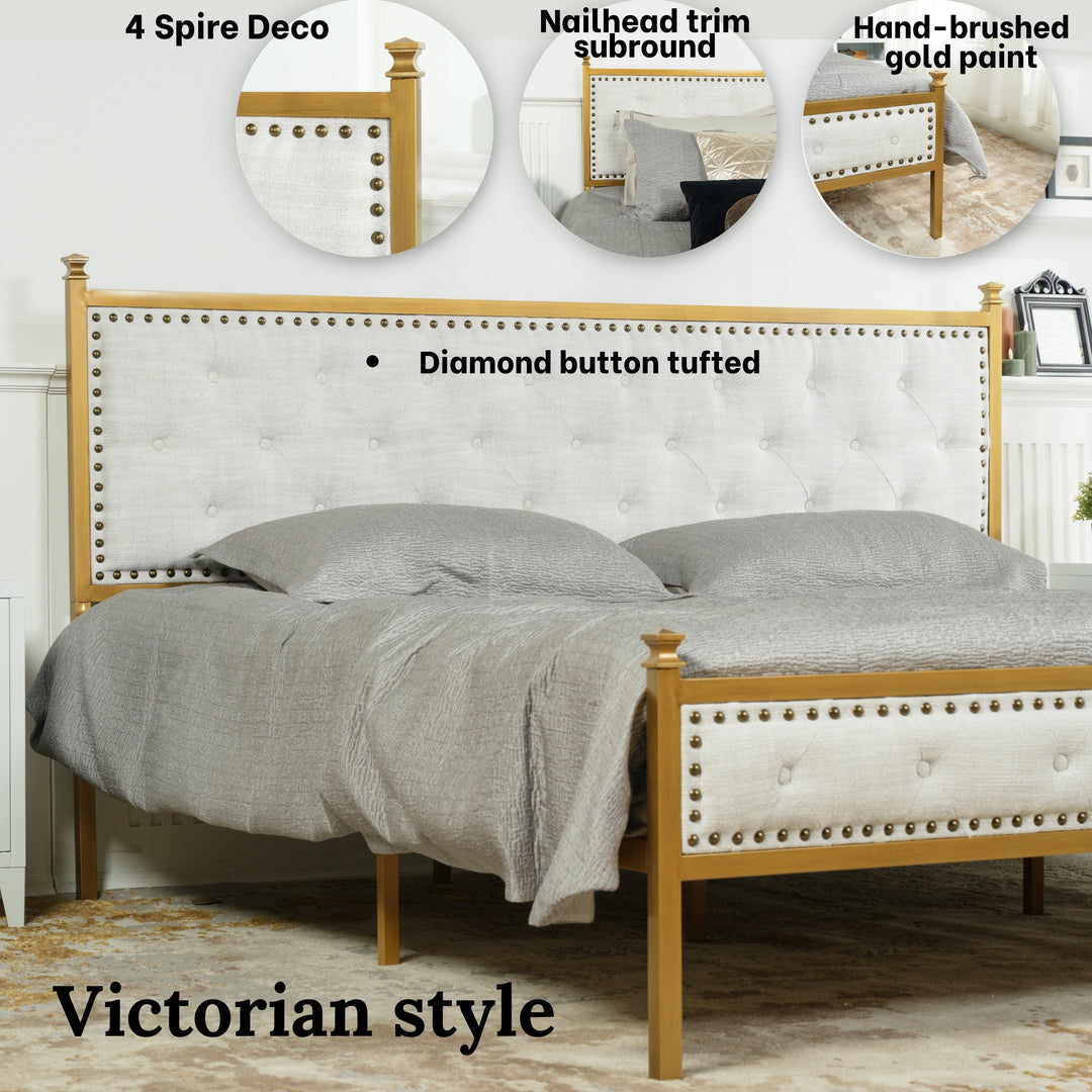 Furniture R Modern Luxury Veleda Upholstery Bed Frame: Simple Yet Stylish Comfort