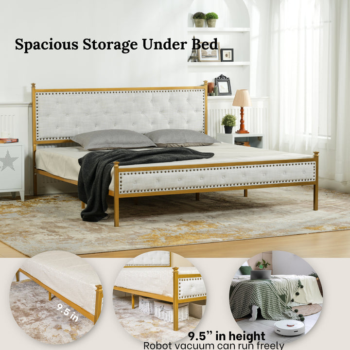 Furniture R Modern Luxury Veleda Upholstery Bed Frame: Simple Yet Stylish Comfort