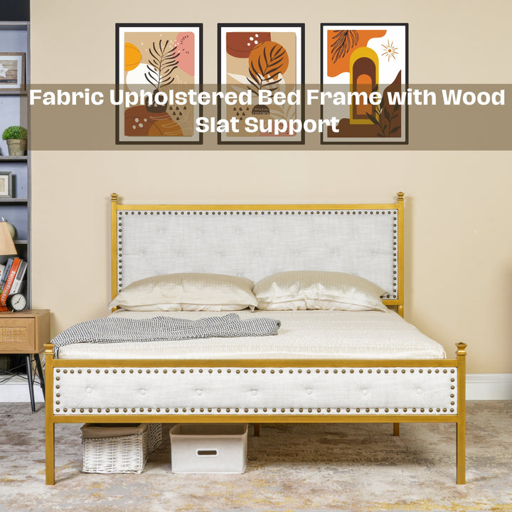 Furniture R Modern Luxury Veleda Upholstery Bed Frame: Simple Yet Stylish Comfort