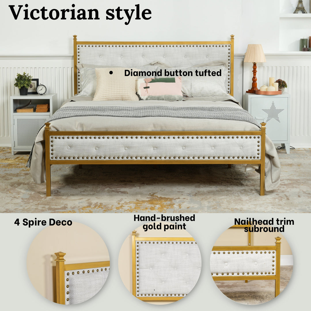 Furniture R Modern Luxury Veleda Upholstery Bed Frame: Simple Yet Stylish Comfort