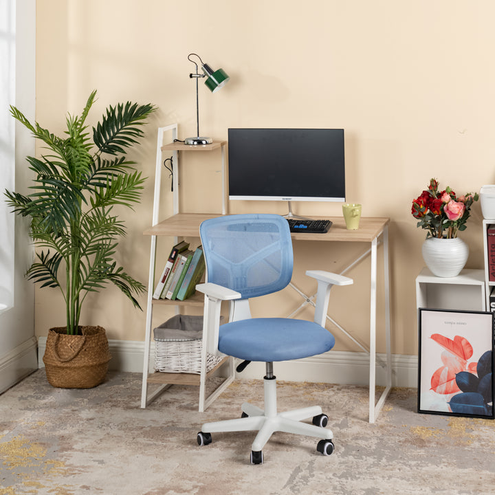 Furniture R  Home Chaise de Bureau, Chaise D'ordinateur pour Jeunes/Adolescents avec Maille Respirante, Pivotante Chaise D'étude Réglable en Hauteur avec Accoudoirs, Rose