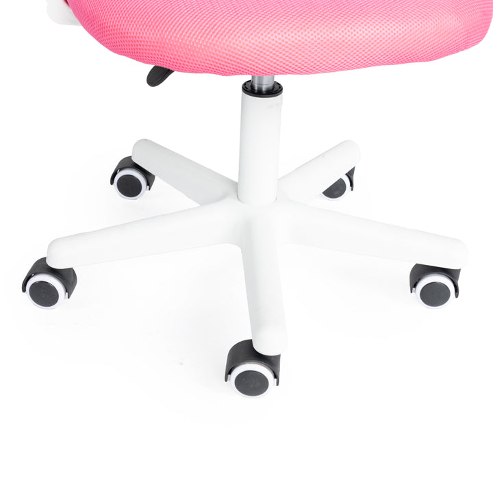 Furniture R  Home Chaise de Bureau, Chaise D'ordinateur pour Jeunes/Adolescents avec Maille Respirante, Pivotante Chaise D'étude Réglable en Hauteur avec Accoudoirs, Rose