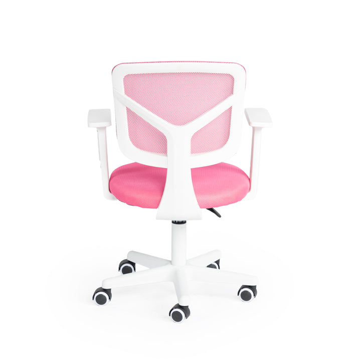 Furniture R  Home Chaise de Bureau, Chaise D'ordinateur pour Jeunes/Adolescents avec Maille Respirante, Pivotante Chaise D'étude Réglable en Hauteur avec Accoudoirs, Rose