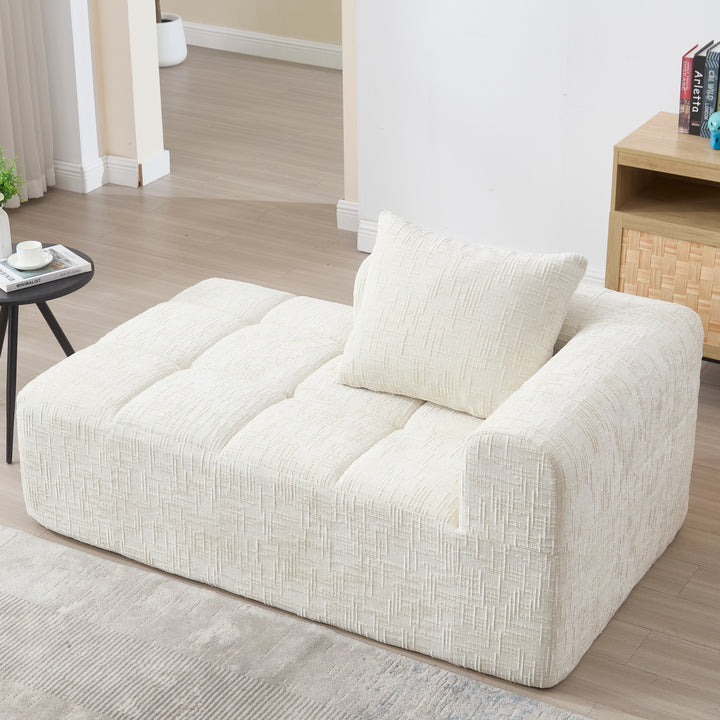 FurnitureR Canape Relaxation Longue Confortable, Aucun Assemblage Nécessaire, avec Coussins, Poches Latérales, Soigné et Elégant