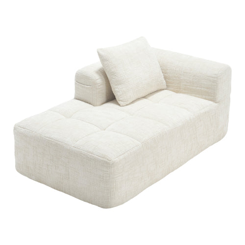 FurnitureR Canape Relaxation Longue Confortable, Aucun Assemblage Nécessaire, avec Coussins, Poches Latérales, Soigné et Elégant