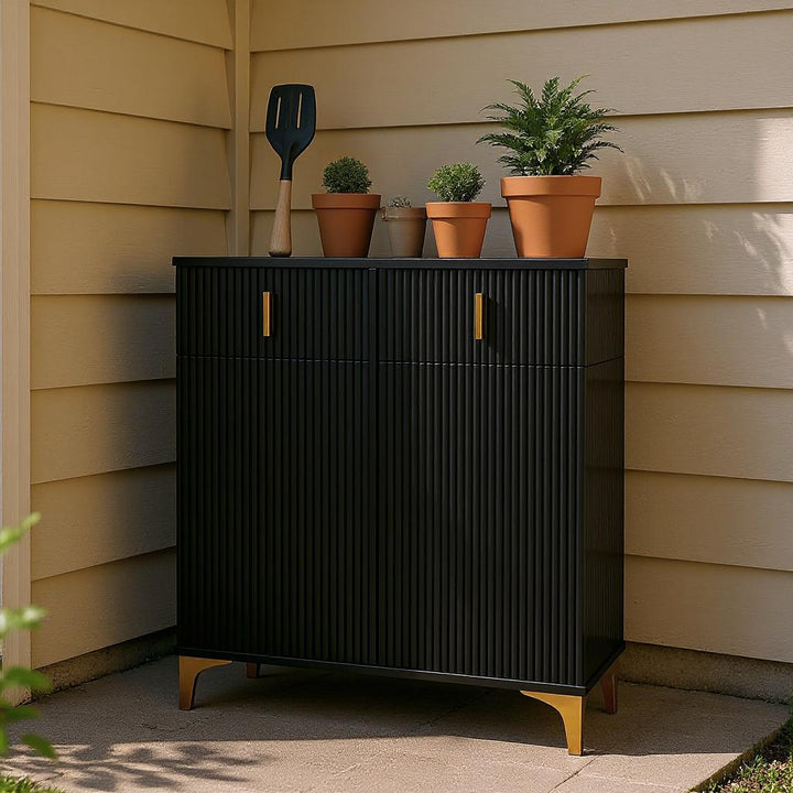 FurnitureR Armoire de Rangement avec 6 Compartiments Détachables & 2 Tiroirs, Parfaite pour un Rangement Sous les Escaliers, 83 cm