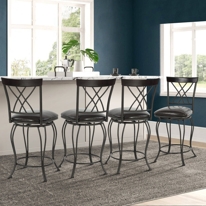 Furniture R American Farmhouse Deisgn Wichita Swival Bar Stools: Durable And Stackable With Sleek Silhouette