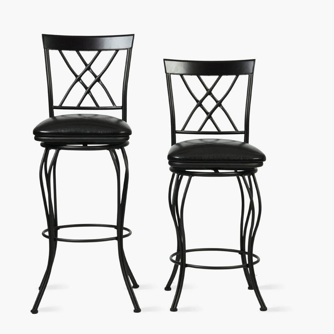 Furniture R American Farmhouse Deisgn Wichita Swival Bar Stools: Durable And Stackable With Sleek Silhouette