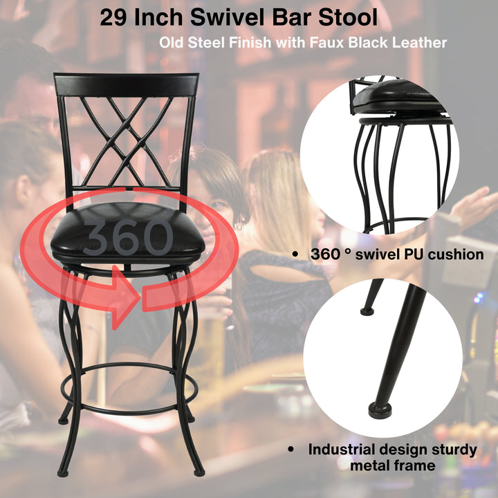 Furniture R American Farmhouse Deisgn Wichita Swival Bar Stools: Durable And Stackable With Sleek Silhouette