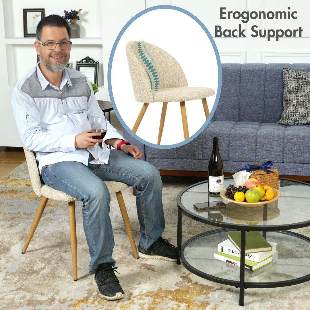 Furniture R Scandinavian Modern Design Beige Oak Dining Chairs With Timeless Style