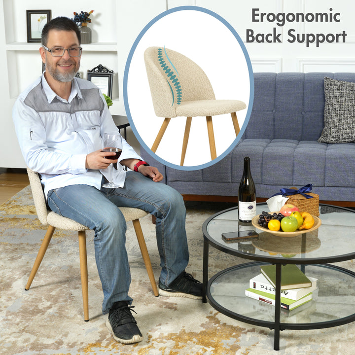 Furniture R Scandinavian Modern Design Beige Oak Dining Chairs With Timeless Style