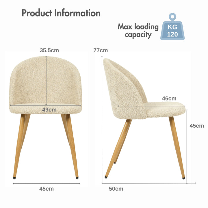 Furniture R Scandinavian Modern Design Beige Oak Dining Chairs With Timeless Style