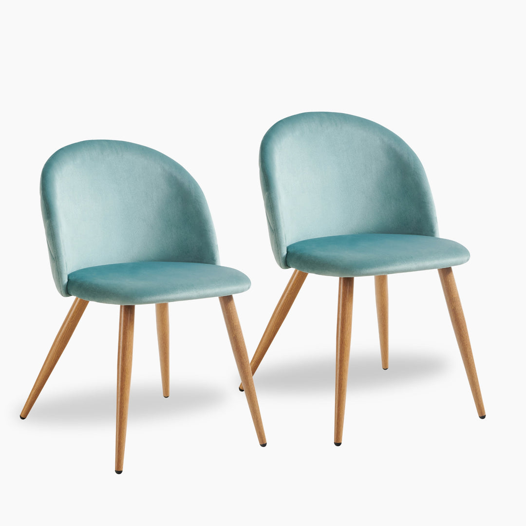 Chaises de salle à manger au design moderne et scandinave avec revêtement en velours pour un espace élégant