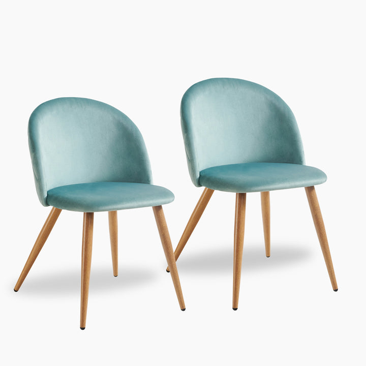 Chaises de salle à manger au design moderne et scandinave avec revêtement en velours pour un espace élégant