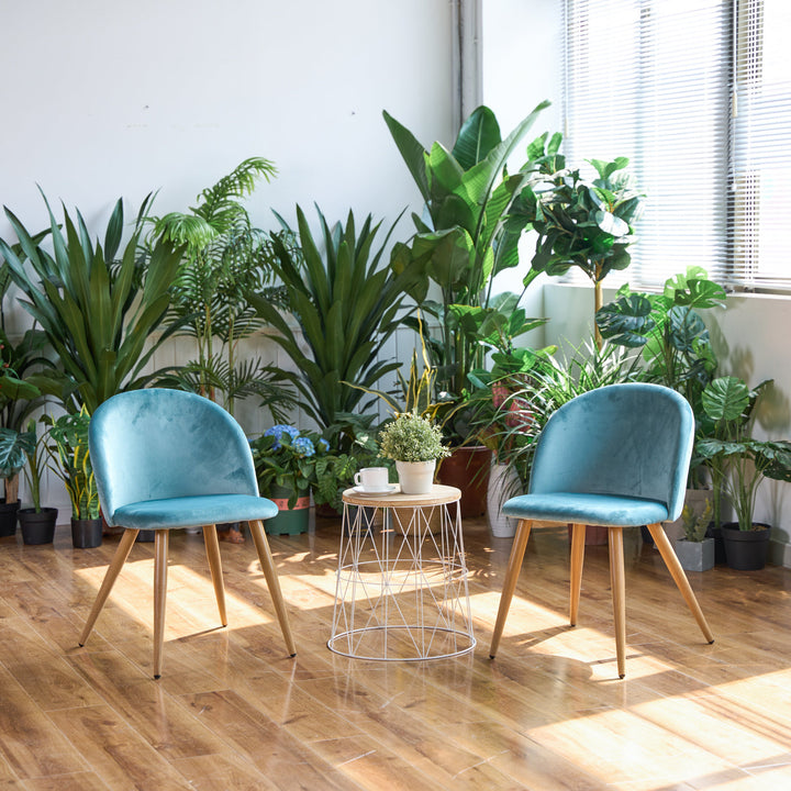 Chaises de salle à manger au design moderne et scandinave avec revêtement en velours pour un espace élégant