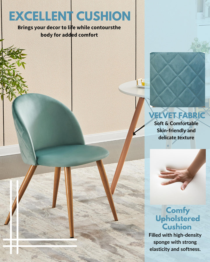 Chaises de salle à manger au design moderne et scandinave avec revêtement en velours pour un espace élégant
