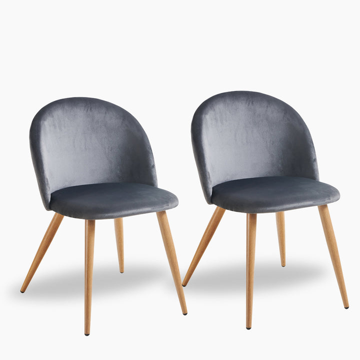 Chaises de salle à manger au design moderne et scandinave avec revêtement en velours pour un espace élégant