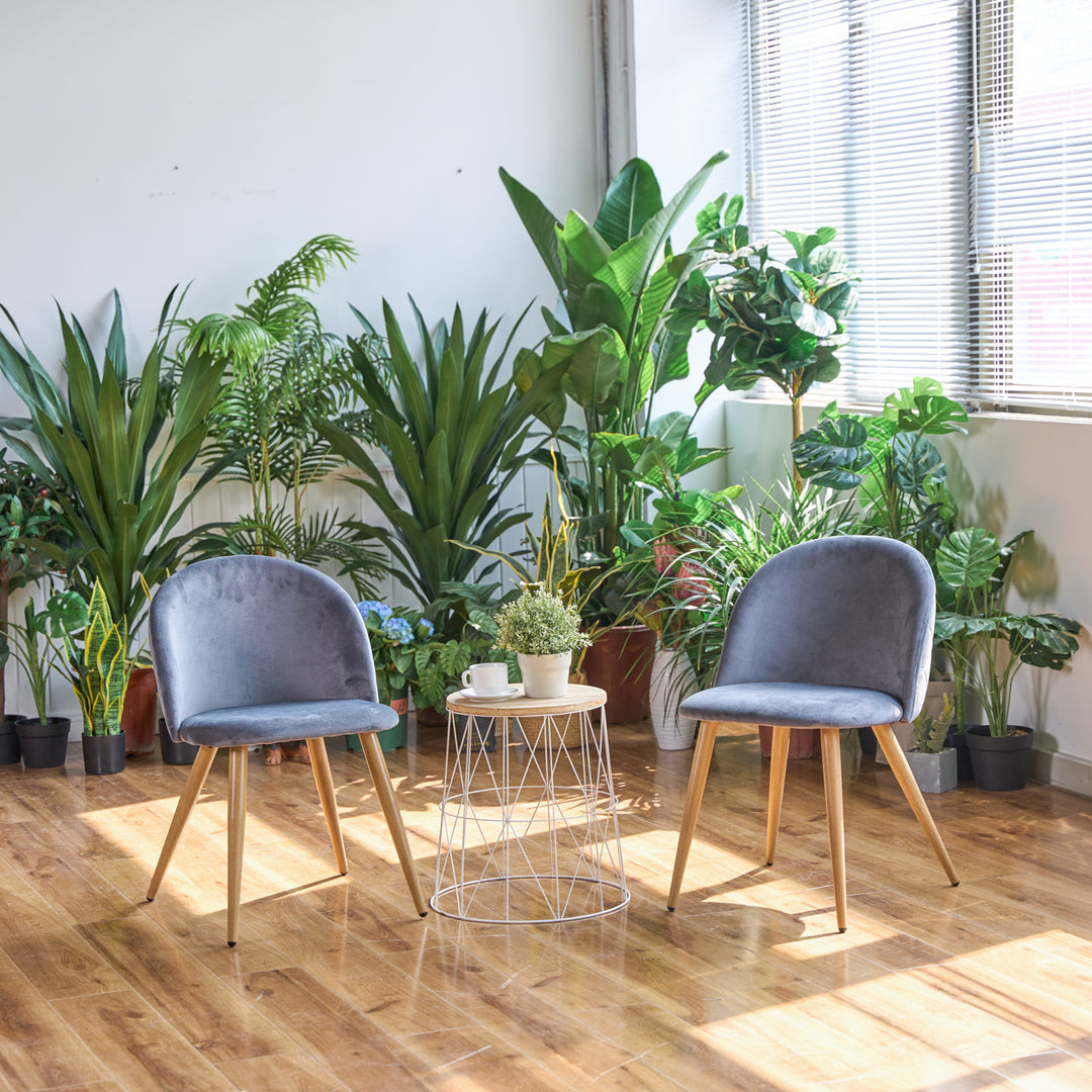 Chaises de salle à manger au design moderne et scandinave avec revêtement en velours pour un espace élégant