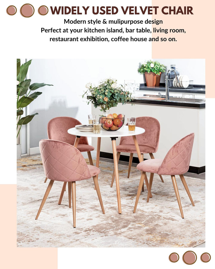 Chaises de salle à manger au design moderne et scandinave avec revêtement en velours pour un espace élégant