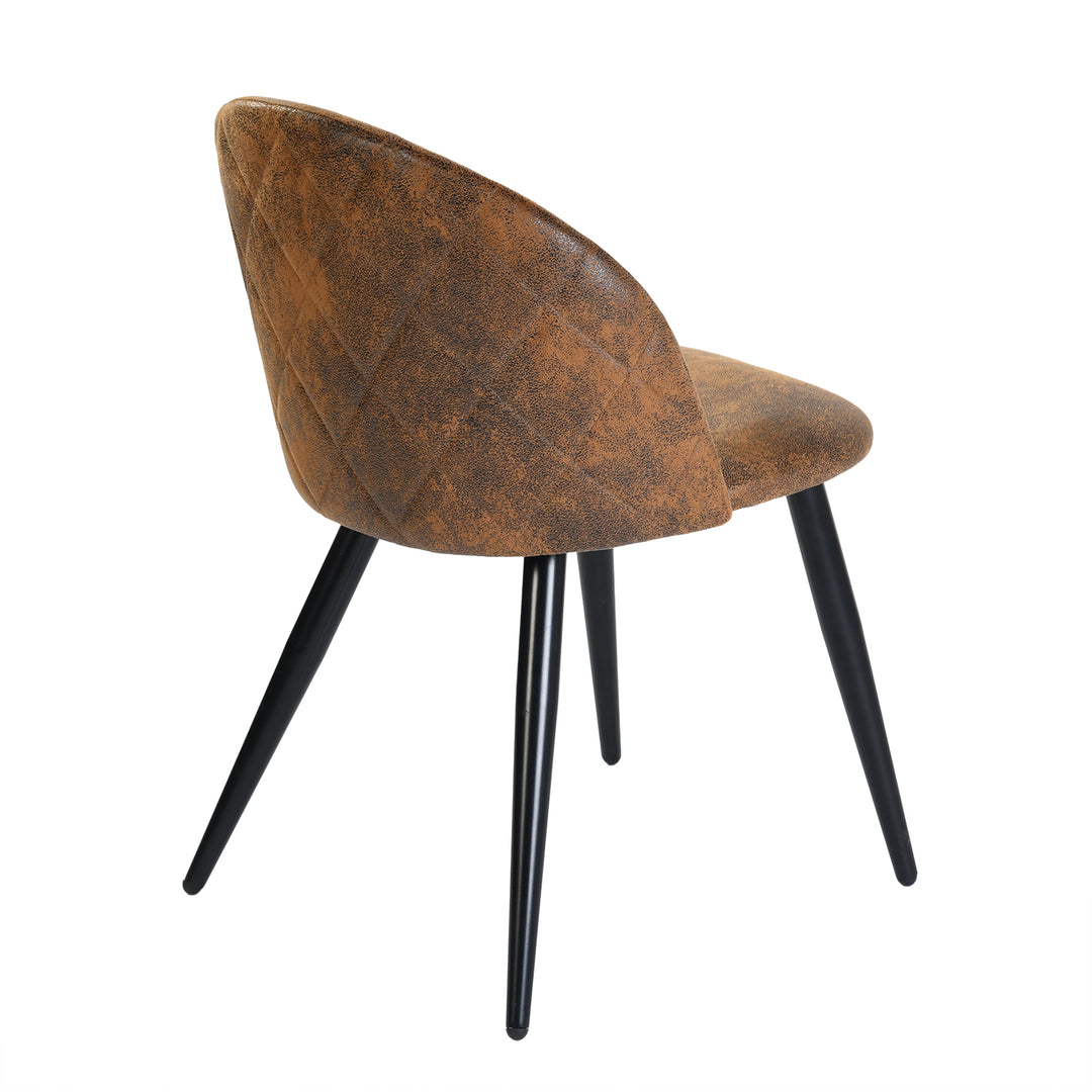 FurnitureR– Lot de 4 chaises en tissu chenille pour salle à manger, chambre à coucher, salon, pieds en chêne et métal, beige