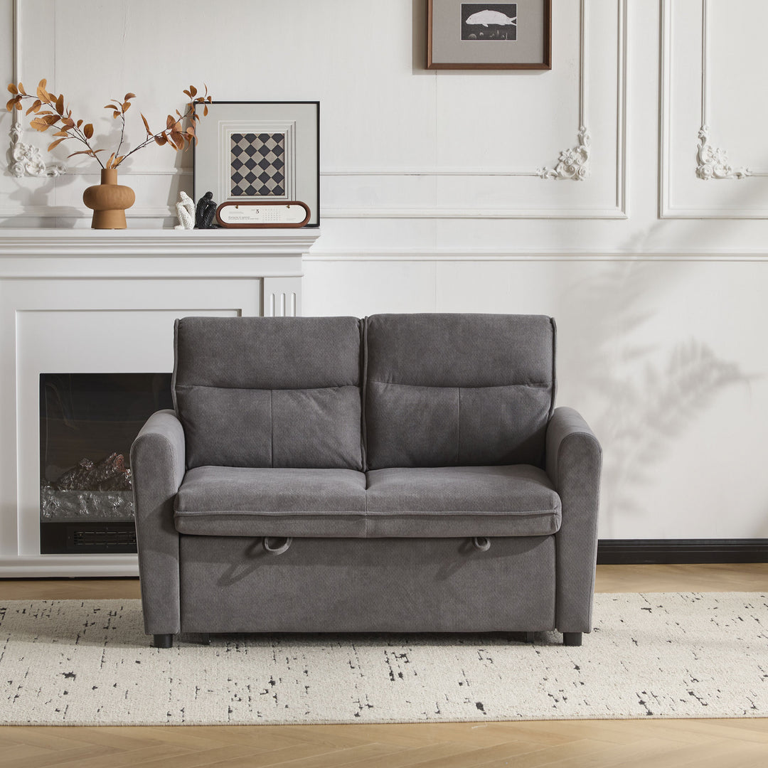 FurnitureR Canape Relaxation Deux Places, Canapé-Lit Pliable, avec Fonction Coulissante, Dossier Réglable, avec Grands Coussins