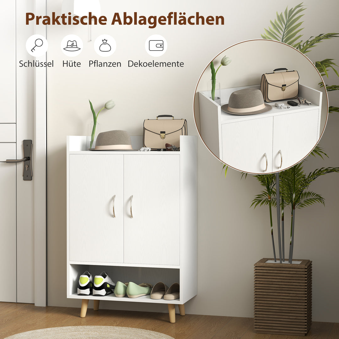 FurnitureR Meuble Sideboard Blanc 1 Pièce, Design Moderne, Bois de Haute Qualité, Rangement Polyvalent, Meubles Fonctionnels
