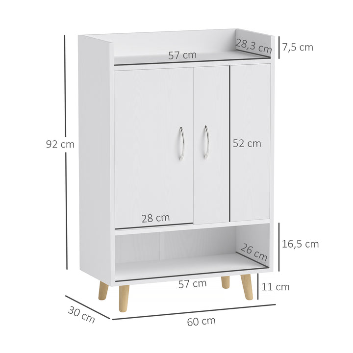 FurnitureR Meuble Sideboard Blanc 1 Pièce, Design Moderne, Bois de Haute Qualité, Rangement Polyvalent, Meubles Fonctionnels