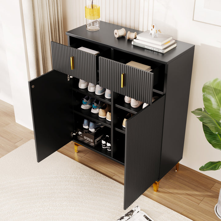 FurnitureR Armoire de Rangement avec 6 Compartiments Détachables & 2 Tiroirs, Parfaite pour un Rangement Sous les Escaliers, 83 cm