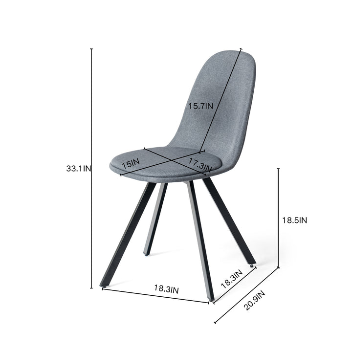 Furniture R Lot de 4 Chaises, Pivotant sur 360° sans Accoudoirs et avec des Pieds Radiaux en Métal, Élégantes pour la Chambre a Coucher et la Salle a Manger, Couleur Crème, Beige, 41 x 46 x 77cm