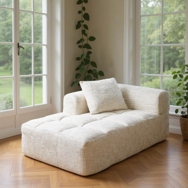 FurnitureR Canape Relaxation Longue Confortable, Aucun Assemblage Nécessaire, avec Coussins, Poches Latérales, Soigné et Elégant